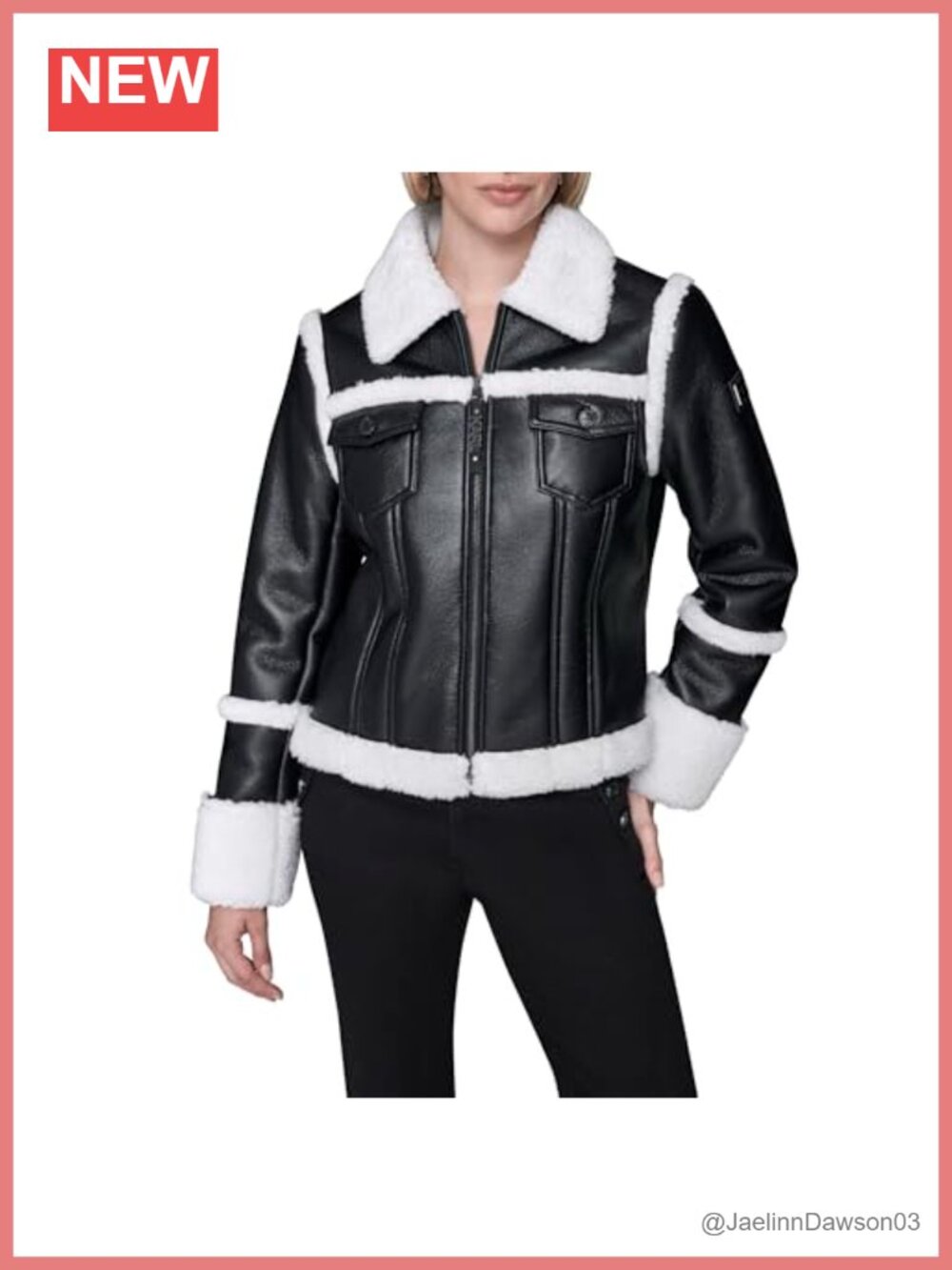 Faux Leather Open Collar Long Sleeve Jacket Casual Layer